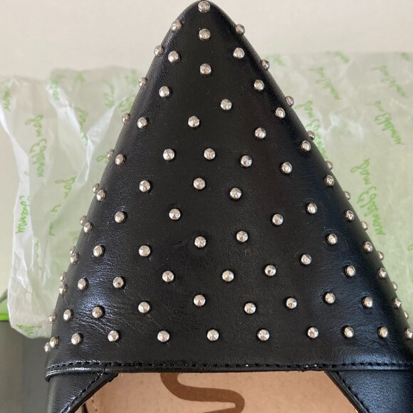 Sam Edelman black studded pointy toe flats - Picture 5 of 16